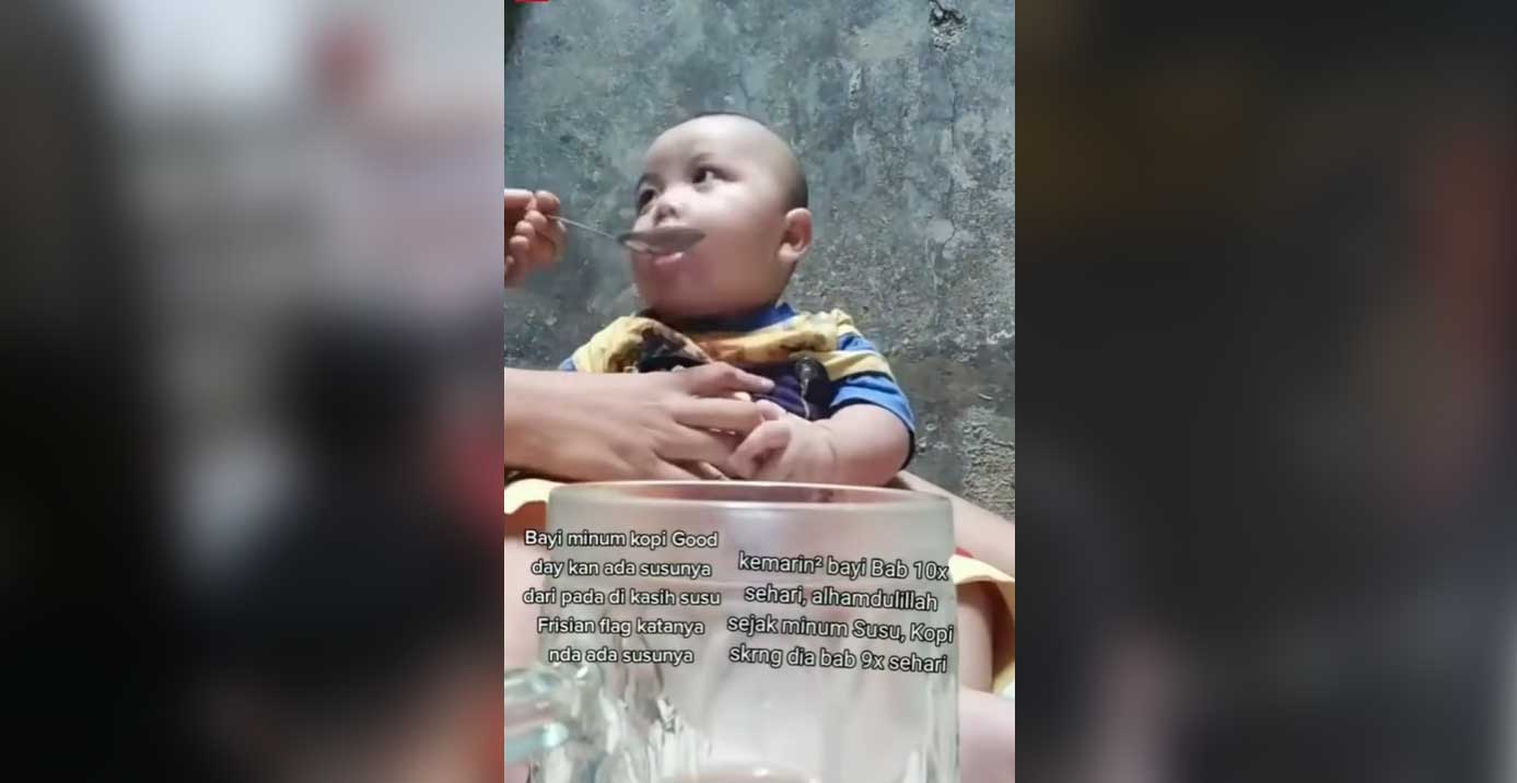 KonotasiNews, Viral Ibu Beri Kopi Sachet ke Bayinya, Dinas Kesehatan Sulsel Reaksi